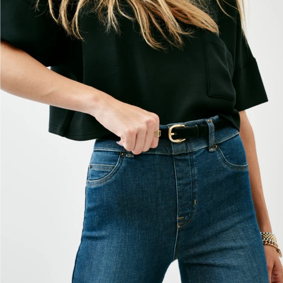 EUC Spanx flare blue jeans size Large - Picture 4 of 7